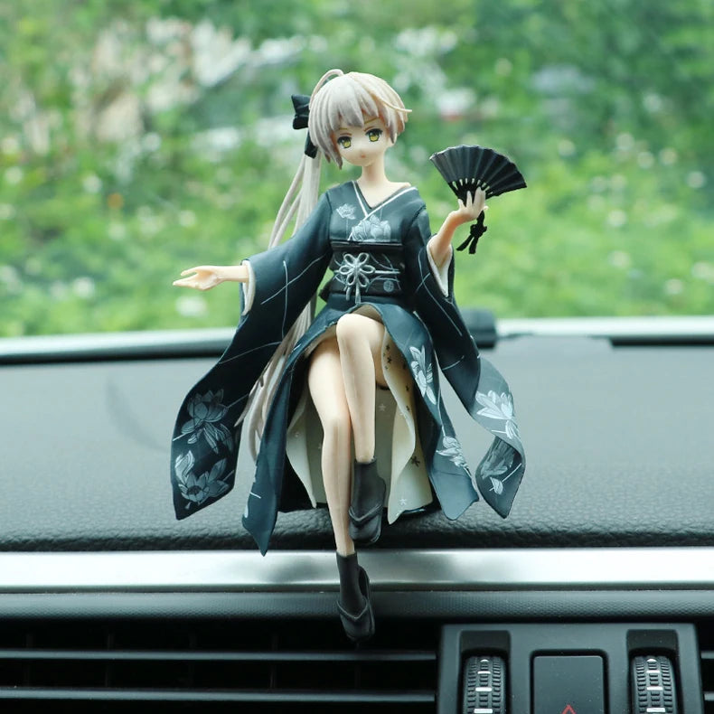 PVC Anime Beauty Doll Model Toys Car Decoration ACG Cartoon Car Interior Center Console Auto Ornaments Car Accessories Gift