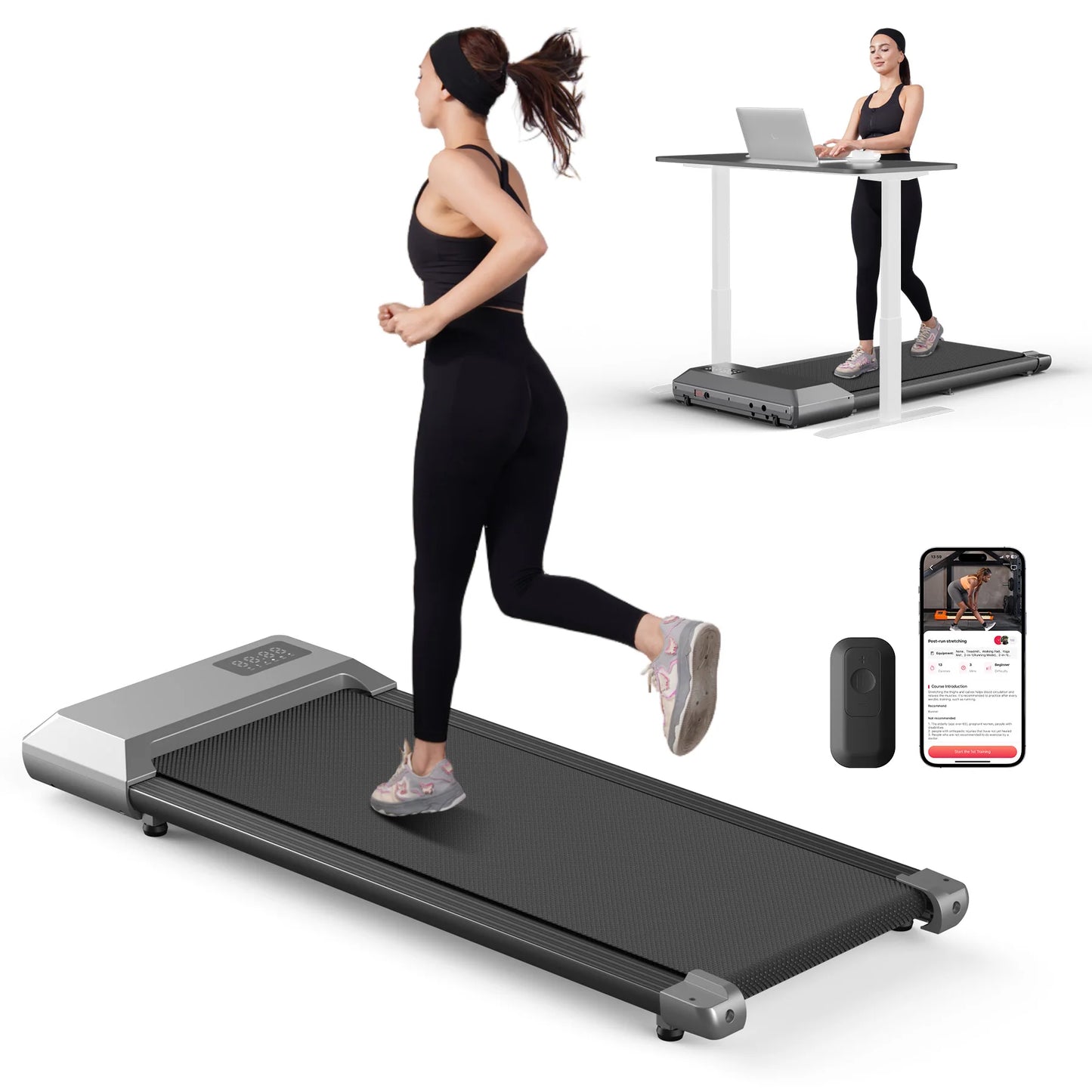 Treadmill for Home 2.5HP Walking Pad LCD Digital Data Display 2in1 Walking Running