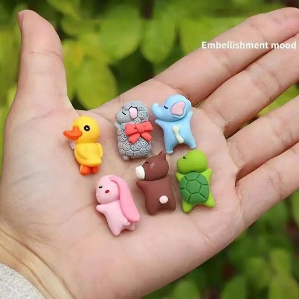 6Pcs/Set Sleeping Mini Animal Car Interior Decoration