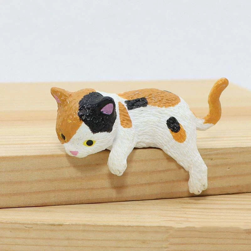 Cartoon Simulation Fish Tank Edge Hang Cat Aquarium Ornament Figurine Miniature Landscape Home Decoration Cute Desktop Gifts