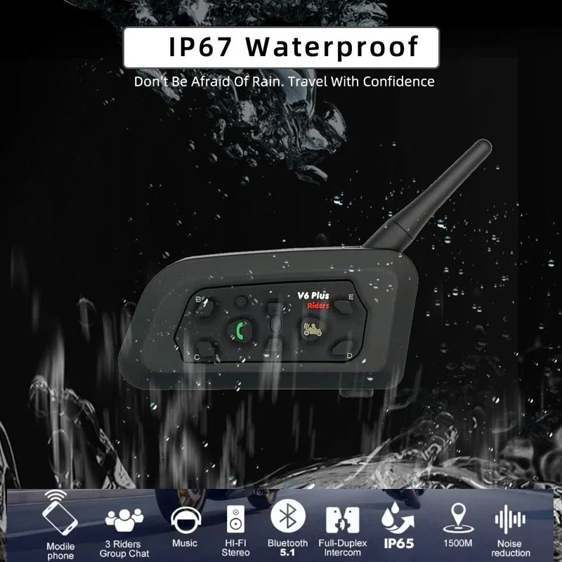 Motorcycle Intercom Bluetooth Wireless