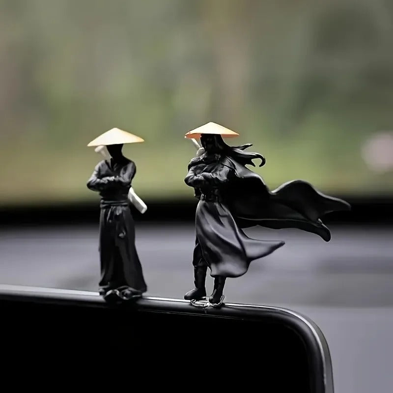 Mini Samurai Ninja Statue Set