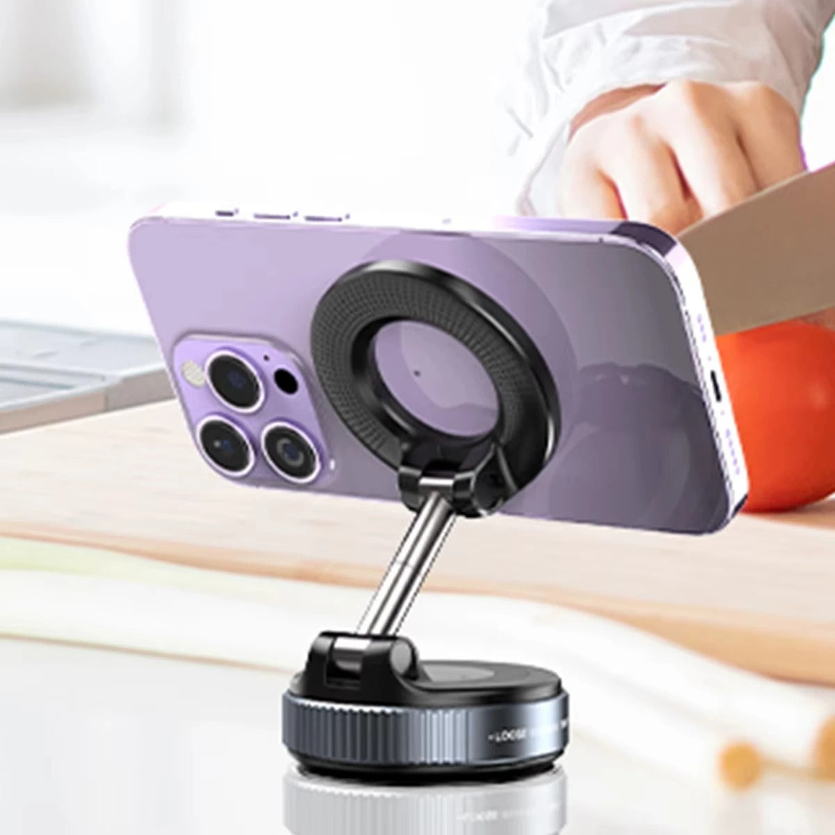 Vacuum Adsorption Car Magnetic Phone Holder 360 Degree Rotation for Unservial phones