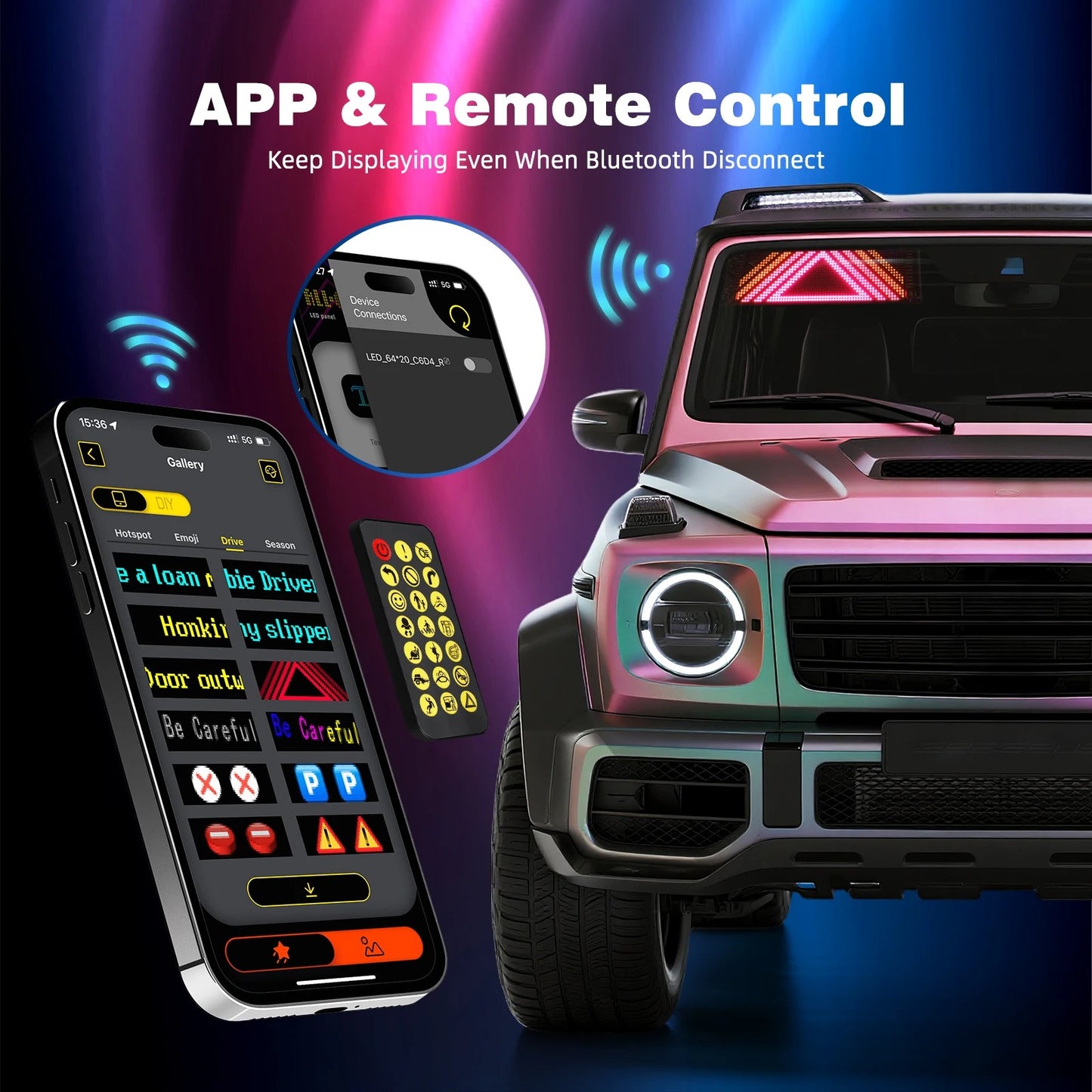 LED Devils Eyes for Car Truck APP Remote Control