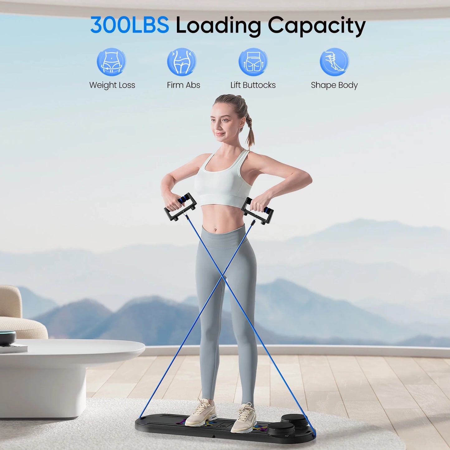 Exercise Board, Fitness Board, Ab Wheel Workout Equipment for Home