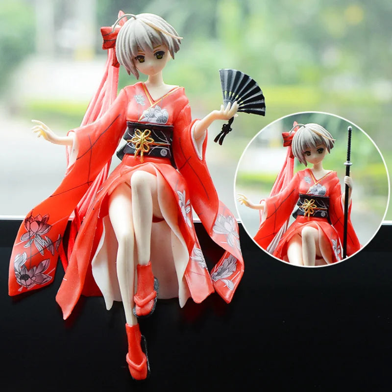 PVC Anime Beauty Doll Model Toys Car Decoration ACG Cartoon Car Interior Center Console Auto Ornaments Car Accessories Gift