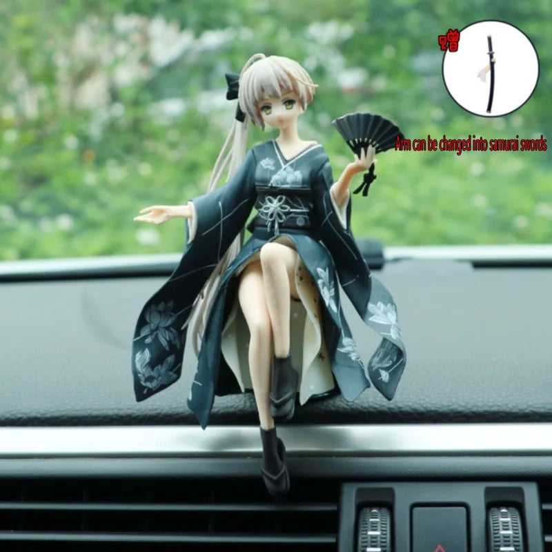 PVC Anime Beauty Doll Model Toys Car Decoration ACG Cartoon Car Interior Center Console Auto Ornaments Car Accessories Gift