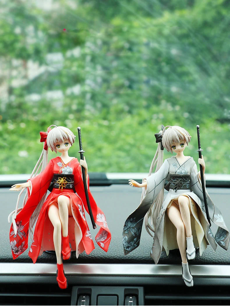 PVC Anime Beauty Doll Model Toys Car Decoration ACG Cartoon Car Interior Center Console Auto Ornaments Car Accessories Gift