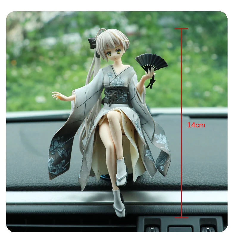PVC Anime Beauty Doll Model Toys Car Decoration ACG Cartoon Car Interior Center Console Auto Ornaments Car Accessories Gift