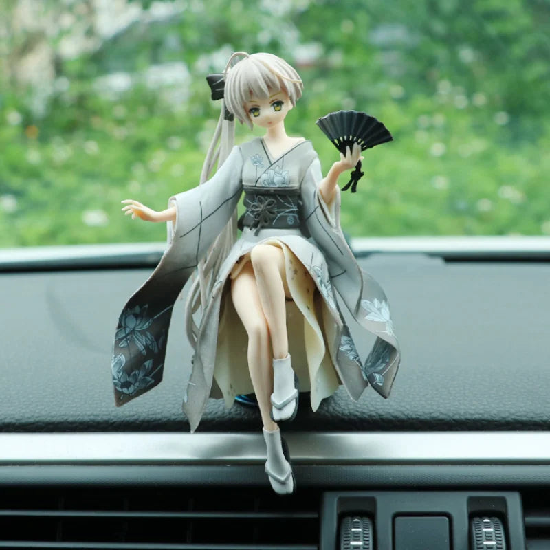 PVC Anime Beauty Doll Model Toys Car Decoration ACG Cartoon Car Interior Center Console Auto Ornaments Car Accessories Gift