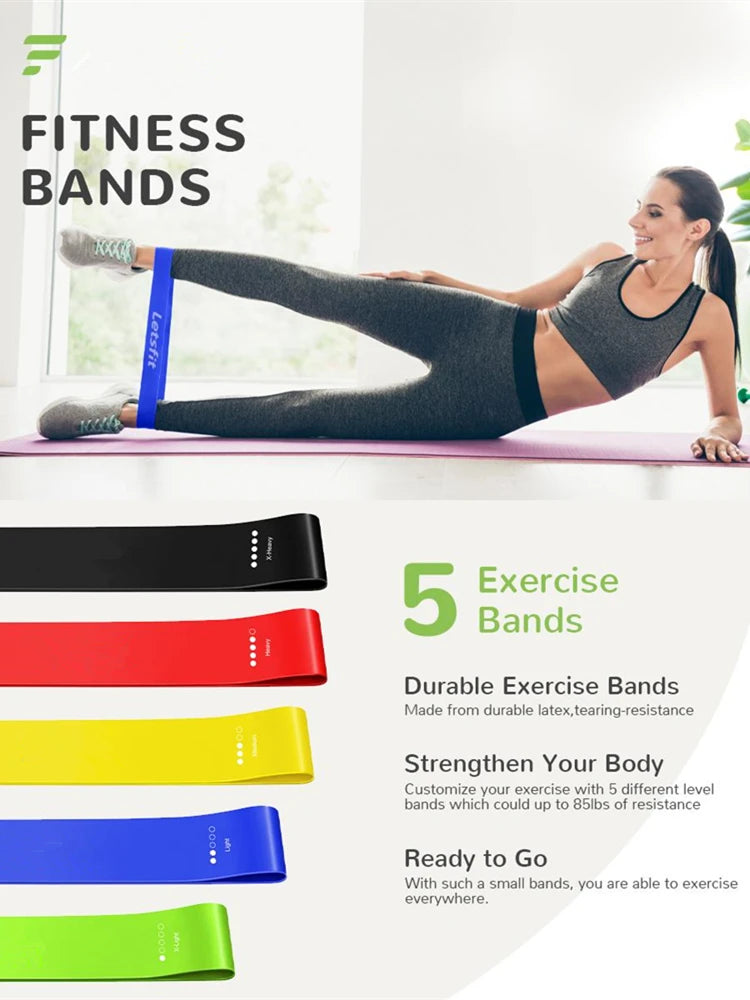 Workout Bar Fitness Resistance Bands Set