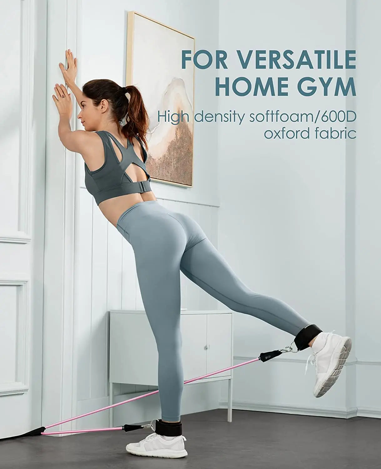 Workout Bar Fitness Resistance Bands Set