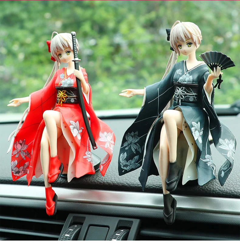 PVC Anime Beauty Doll Model Toys Car Decoration ACG Cartoon Car Interior Center Console Auto Ornaments Car Accessories Gift