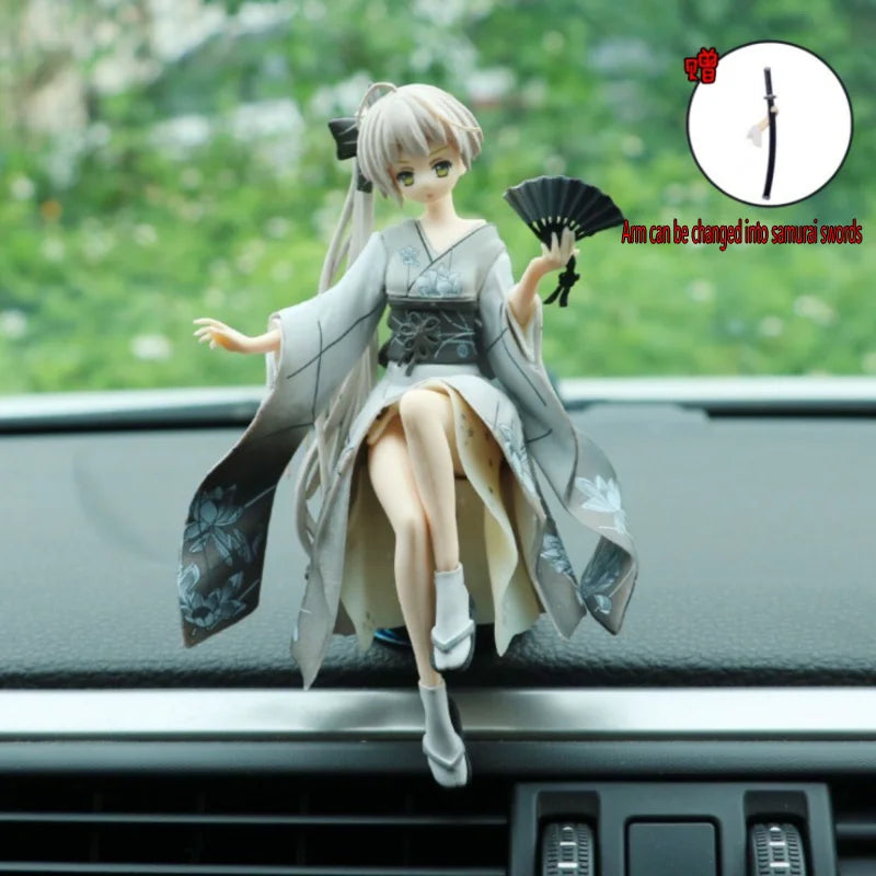PVC Anime Beauty Doll Model Toys Car Decoration ACG Cartoon Car Interior Center Console Auto Ornaments Car Accessories Gift