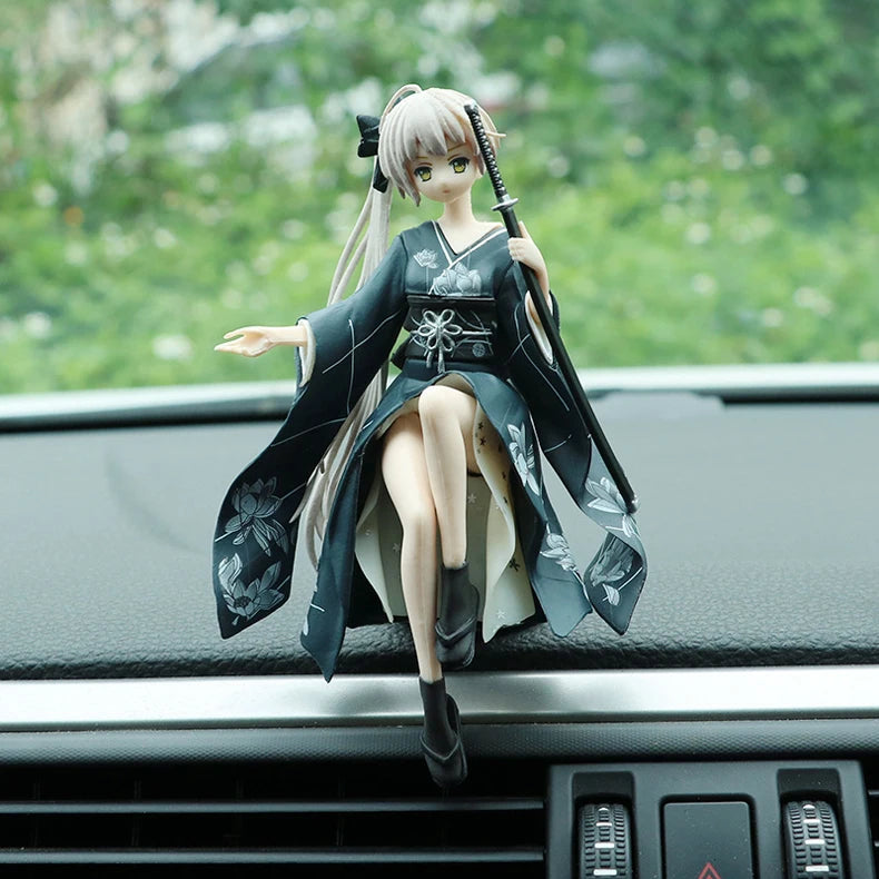 PVC Anime Beauty Doll Model Toys Car Decoration ACG Cartoon Car Interior Center Console Auto Ornaments Car Accessories Gift
