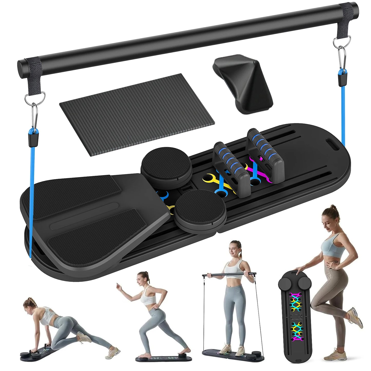 Exercise Board, Fitness Board, Ab Wheel Workout Equipment for Home
