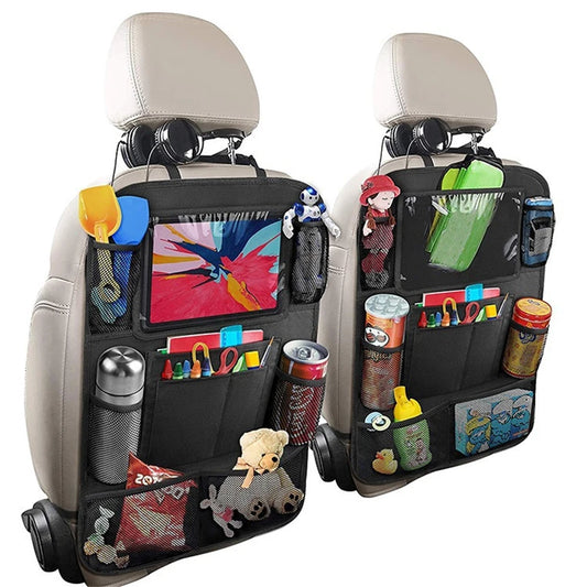 Car Backseat Organizer with Touch Screen Tablet Back Protectors