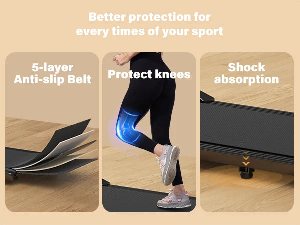 Treadmill for Home 2.5HP Walking Pad LCD Digital Data Display 2in1 Walking Running