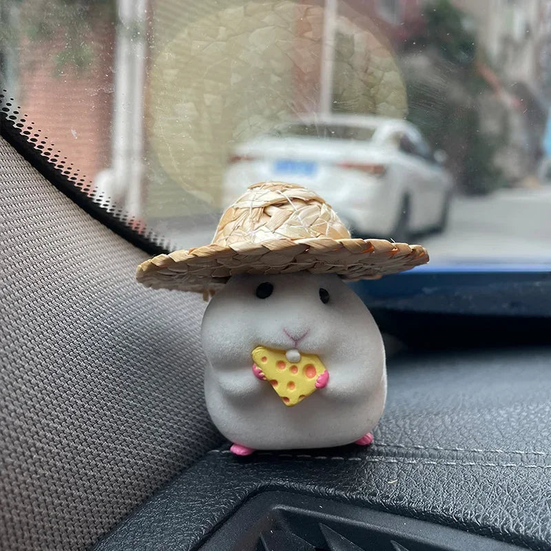 Car Decoration Hamster Car Accessories New Console Cute Doll Car Interior Pendant   Decoration  Cool  Decoration Accesories