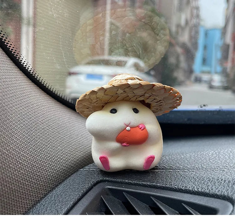 Car Decoration Hamster Car Accessories New Console Cute Doll Car Interior Pendant   Decoration  Cool  Decoration Accesories