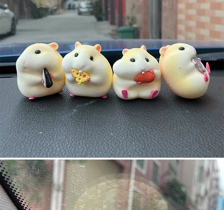 Car Decoration Hamster Car Accessories New Console Cute Doll Car Interior Pendant   Decoration  Cool  Decoration Accesories