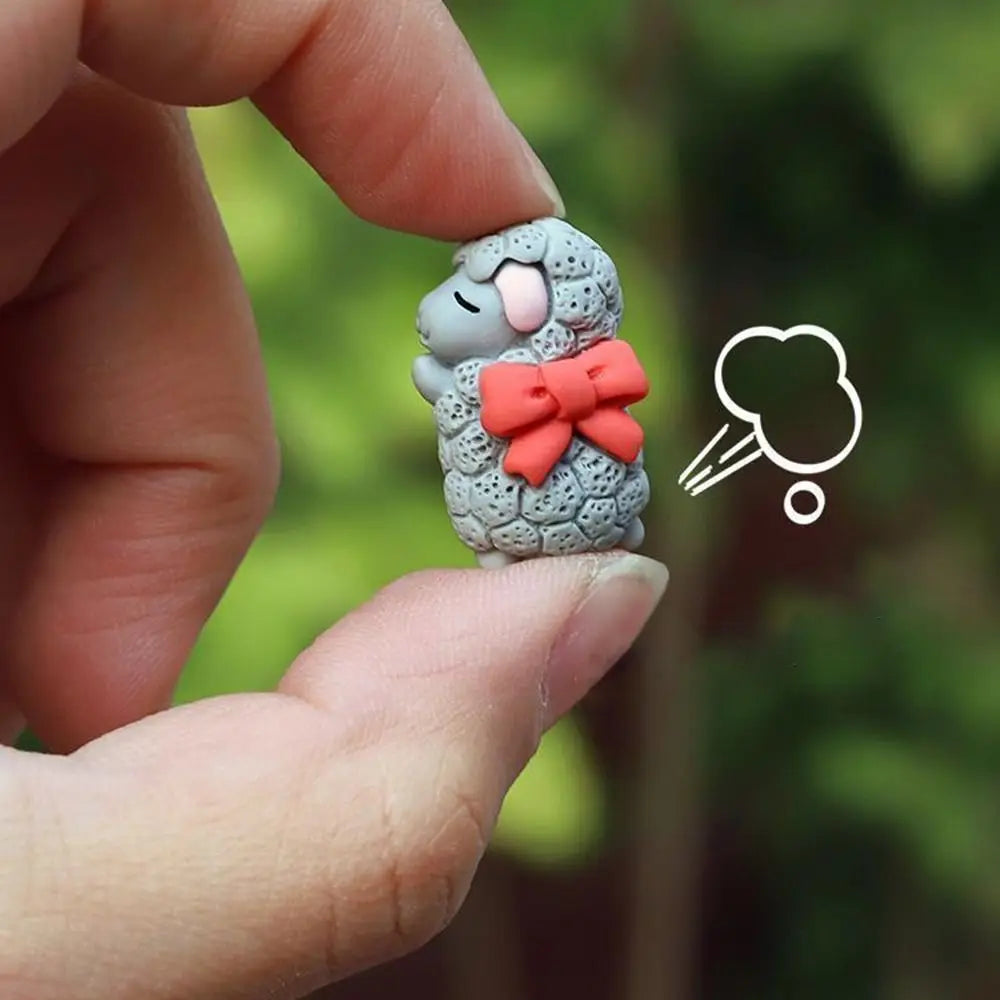 6Pcs/Set Sleeping Mini Animal Car Interior Decoration
