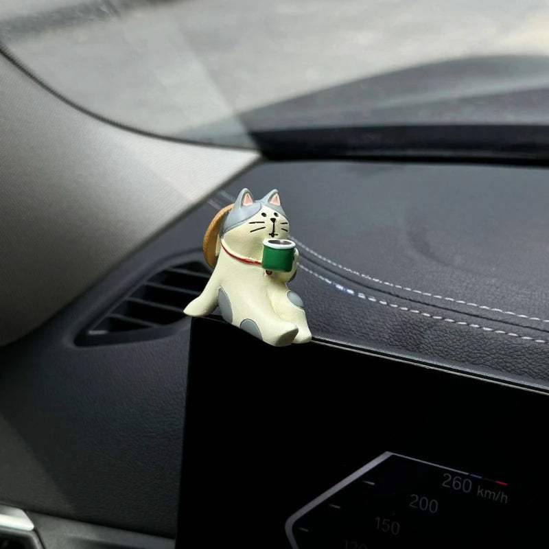Cute Healing Kitten Ornaments For Car Dashboard