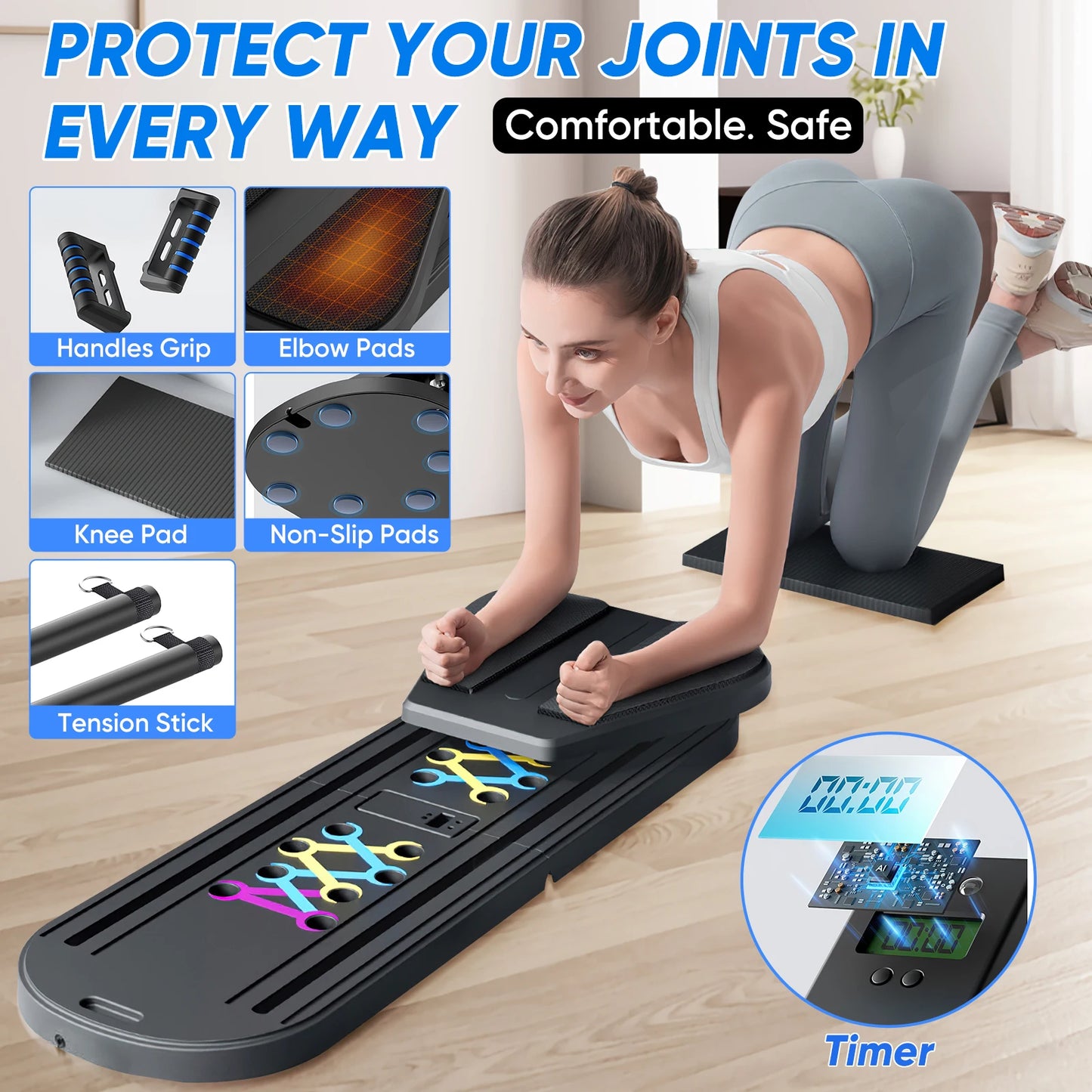 Exercise Board, Fitness Board, Ab Wheel Workout Equipment for Home