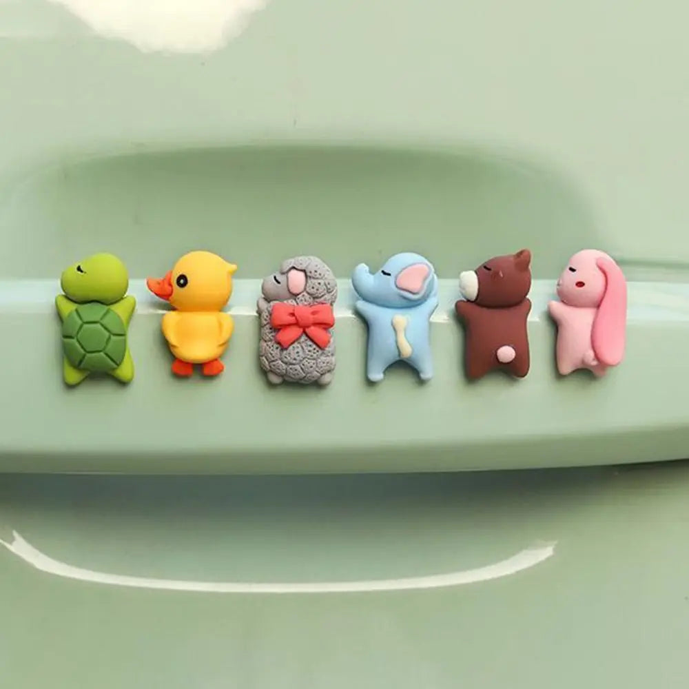 6Pcs/Set Sleeping Mini Animal Car Interior Decoration