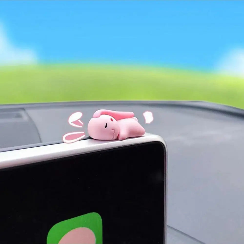 6Pcs/Set Sleeping Mini Animal Car Interior Decoration