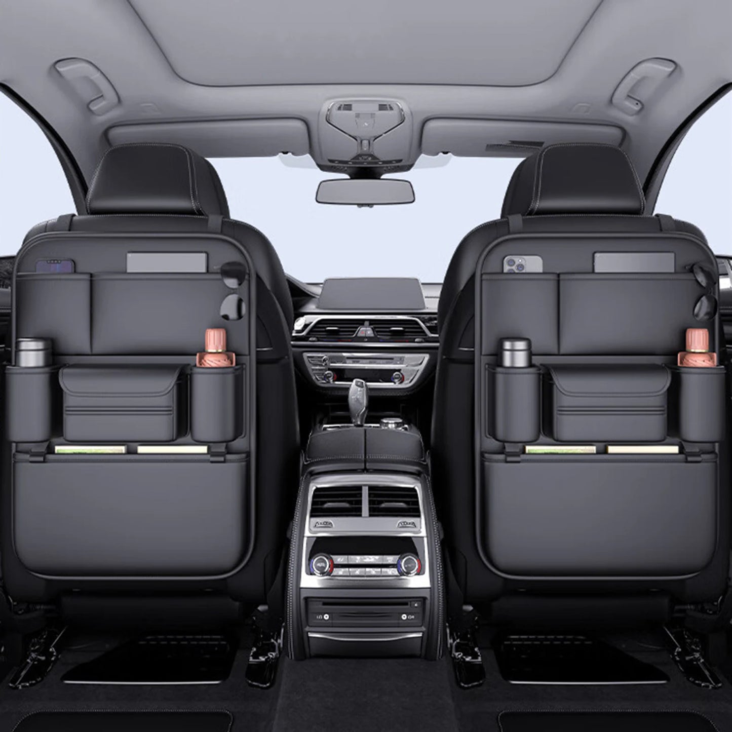 Universal Car Seat Back Organizer Bag Easy Install