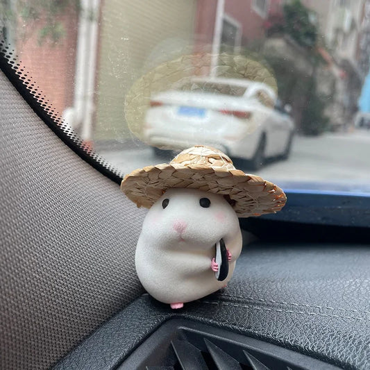 Car Decoration Hamster Car Accessories New Console Cute Doll Car Interior Pendant   Decoration  Cool  Decoration Accesories