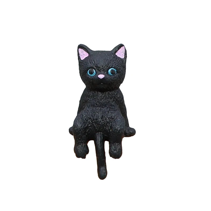 Cartoon Simulation Fish Tank Edge Hang Cat Aquarium Ornament Figurine Miniature Landscape Home Decoration Cute Desktop Gifts