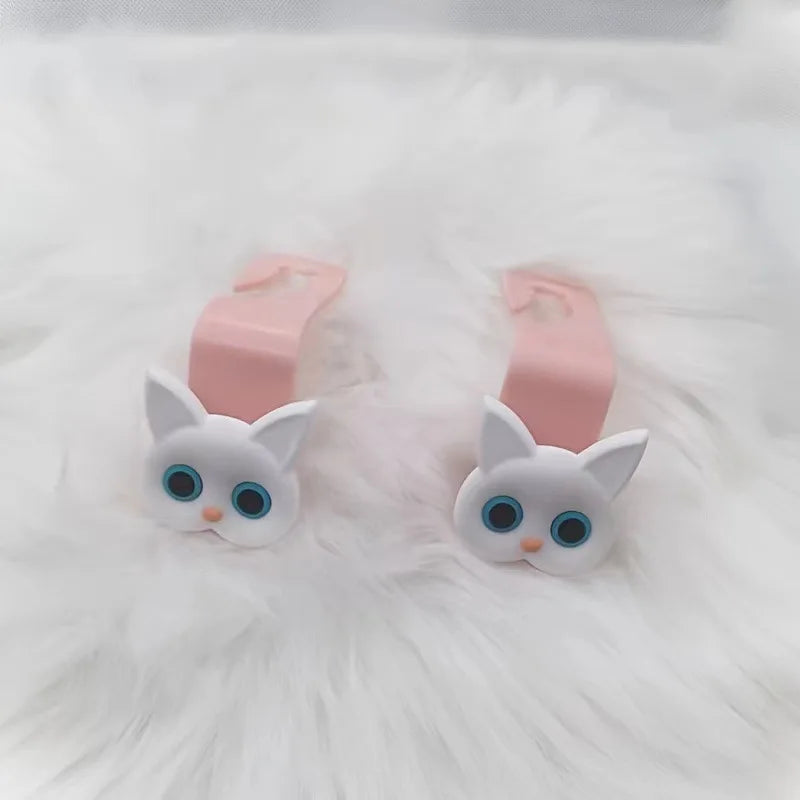 Cute 3D Cartoon Cat Car Seat Headrest Hook Handbag