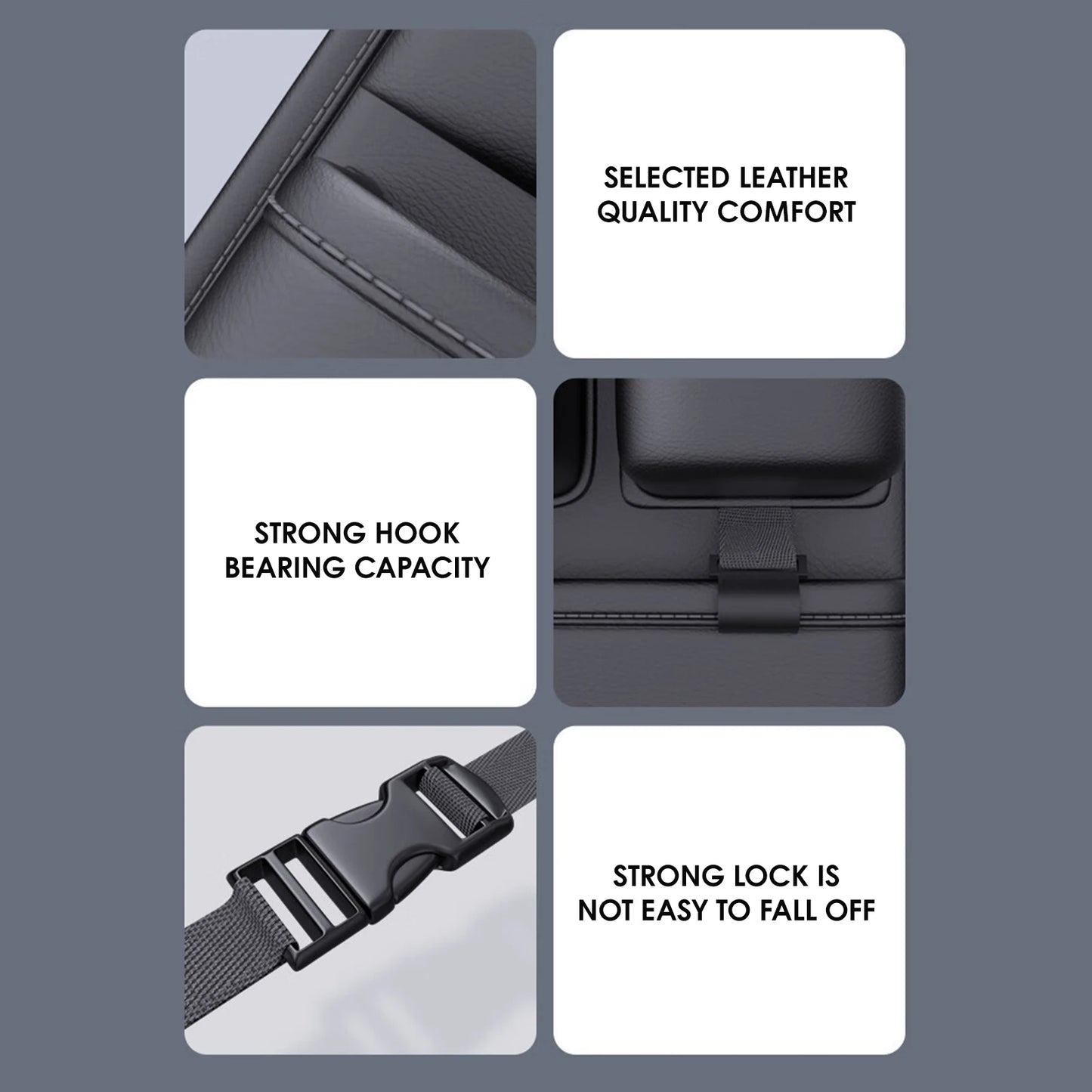 Universal Car Seat Back Organizer Bag Easy Install