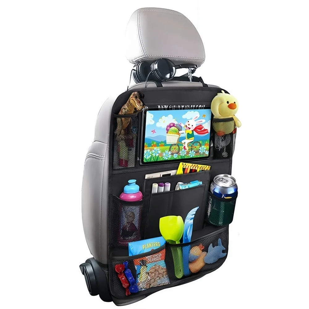 Car Backseat Organizer with Touch Screen Tablet Back Protectors