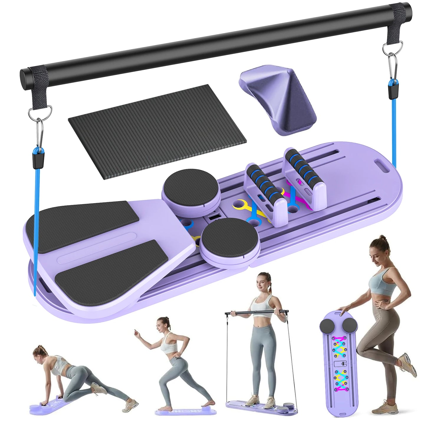 Exercise Board, Fitness Board, Ab Wheel Workout Equipment for Home