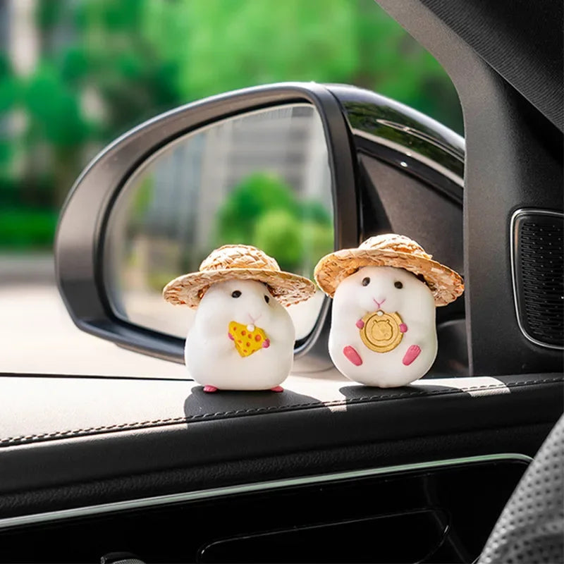 Car Decoration Hamster Car Accessories New Console Cute Doll Car Interior Pendant   Decoration  Cool  Decoration Accesories