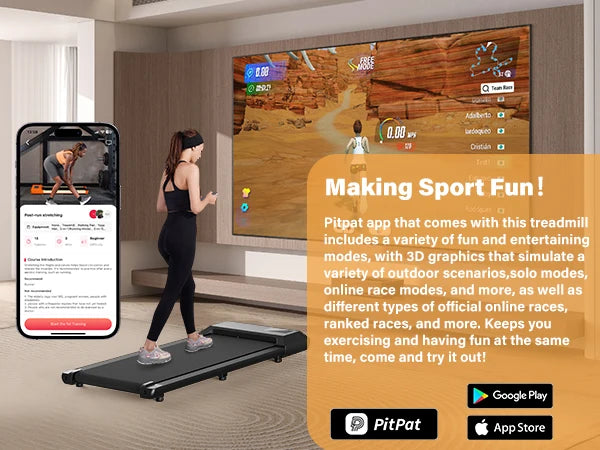 Treadmill for Home 2.5HP Walking Pad LCD Digital Data Display 2in1 Walking Running