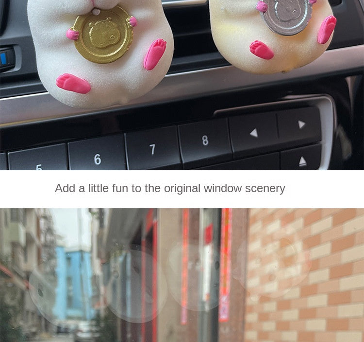 Car Decoration Hamster Car Accessories New Console Cute Doll Car Interior Pendant   Decoration  Cool  Decoration Accesories
