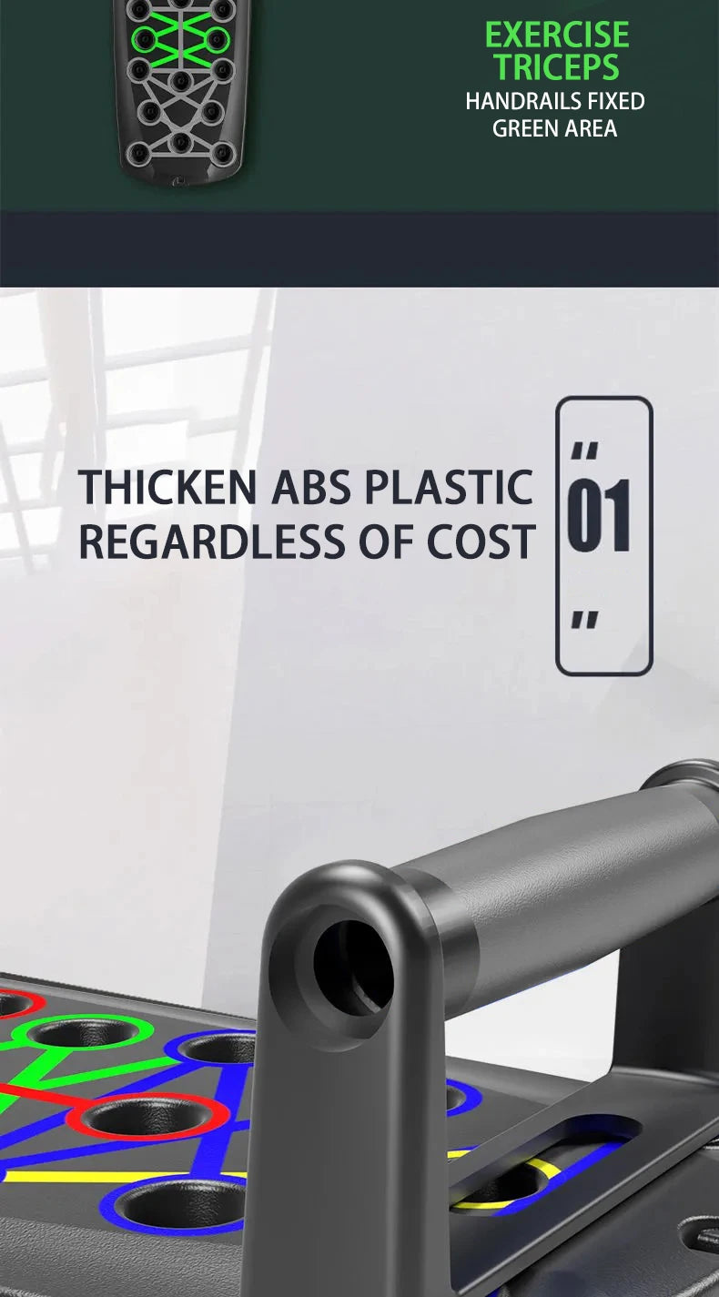 Portable Multifunctional Push-up Board Set With Handles Foldable