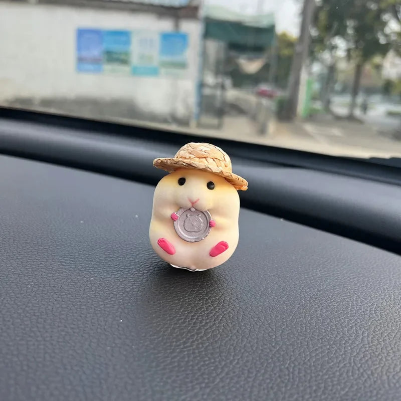 Car Decoration Hamster Car Accessories New Console Cute Doll Car Interior Pendant   Decoration  Cool  Decoration Accesories