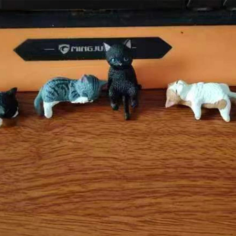 Cartoon Simulation Fish Tank Edge Hang Cat Aquarium Ornament Figurine Miniature Landscape Home Decoration Cute Desktop Gifts