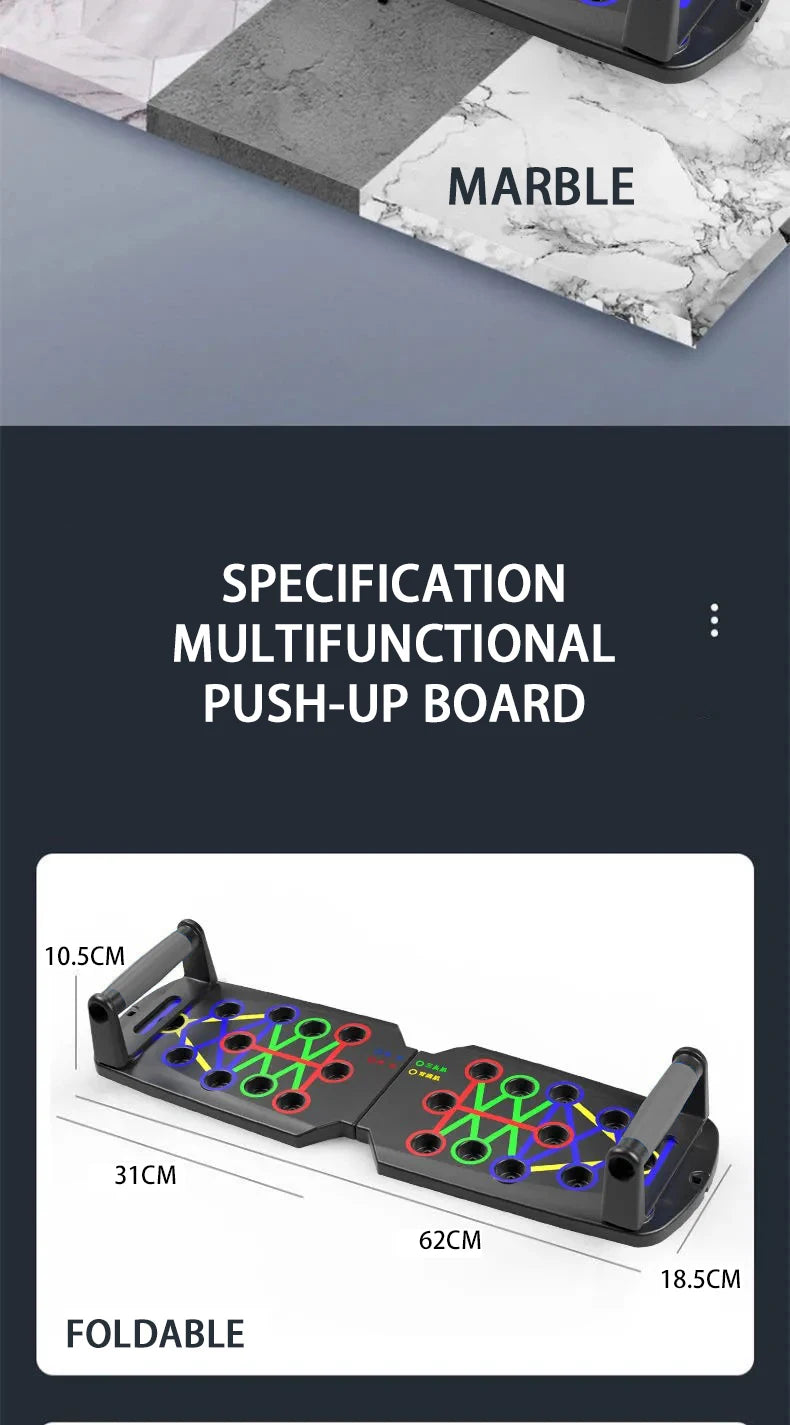 Portable Multifunctional Push-up Board Set With Handles Foldable
