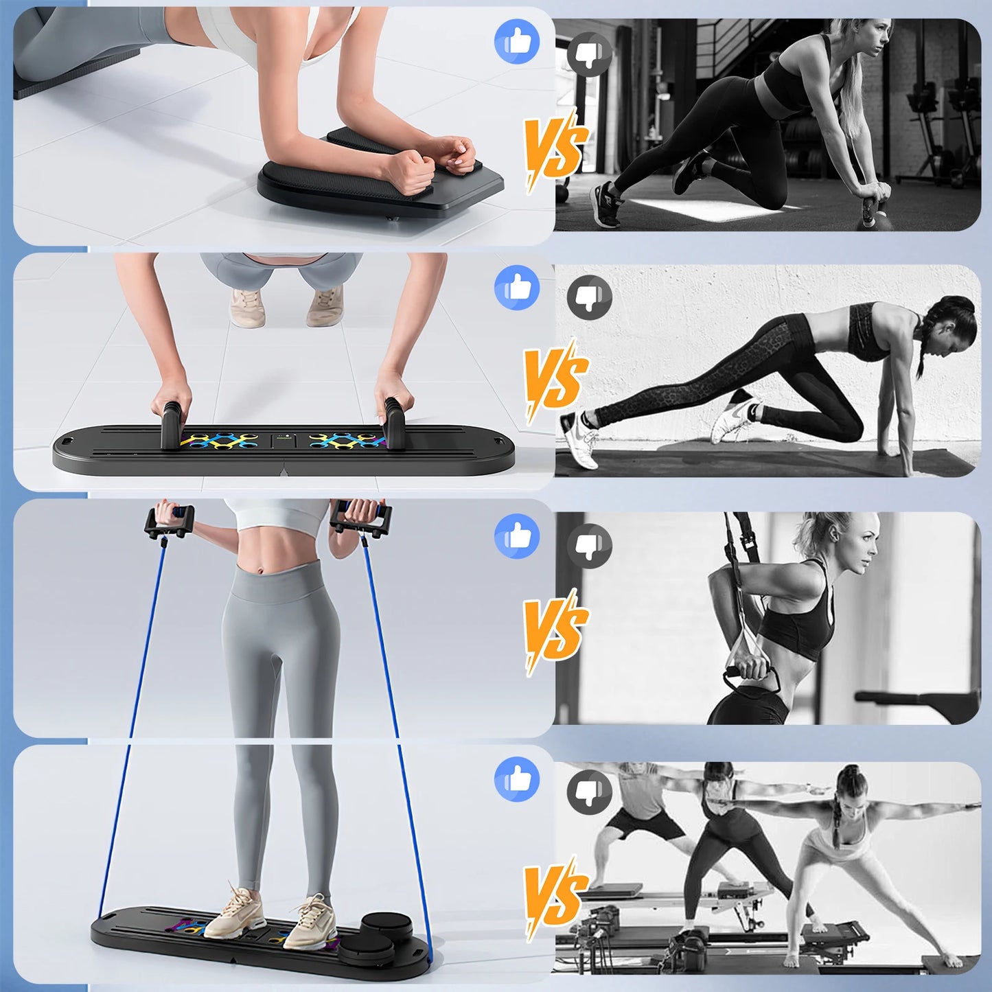 Exercise Board, Fitness Board, Ab Wheel Workout Equipment for Home