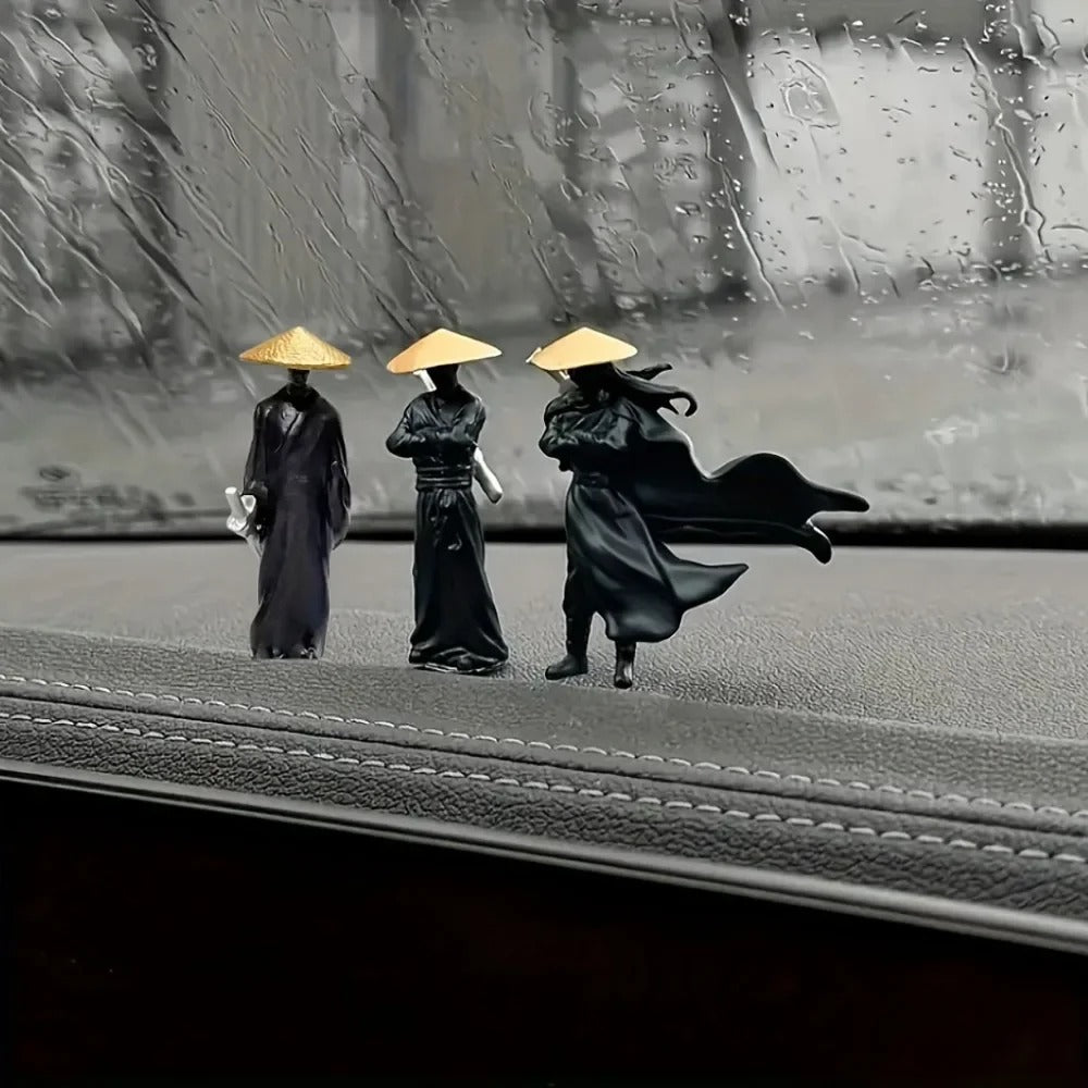 Mini Samurai Ninja Statue Set
