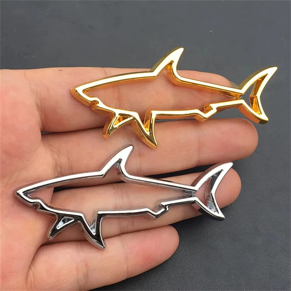 Stickers 3D Metal Fish Shark design