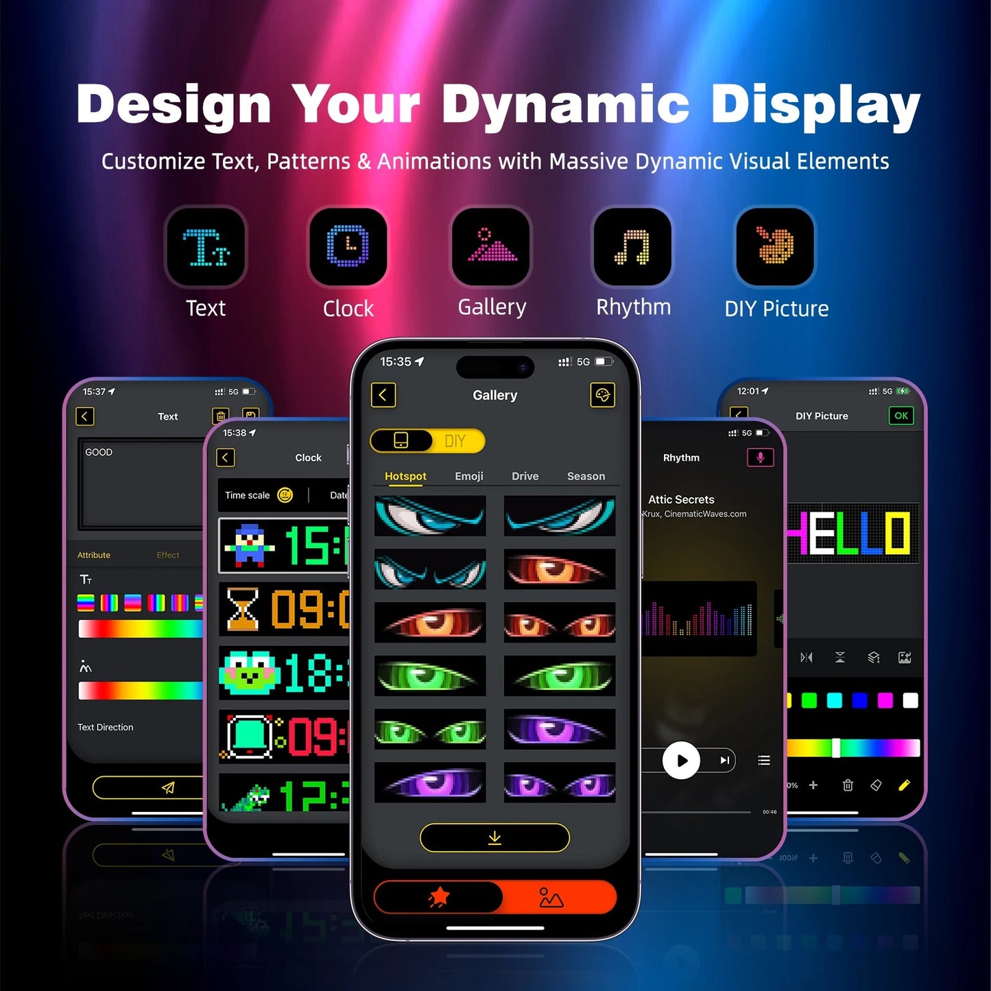 LED Devils Eyes for Car Truck APP Remote Control