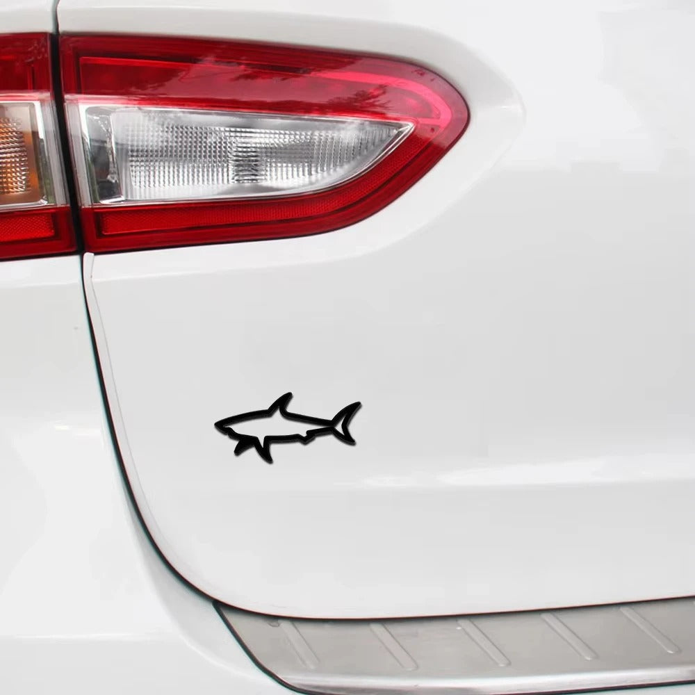 Stickers 3D Metal Fish Shark design