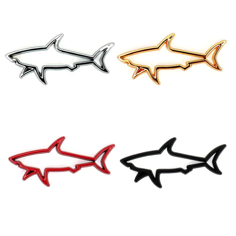 Stickers 3D Metal Fish Shark design